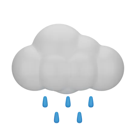 Nieselregen 3 D Wetter 3D Icon
