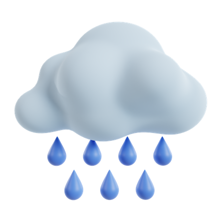 Nieselregenwolke  3D Icon