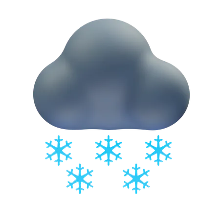 Nieve noche nublada  3D Icon