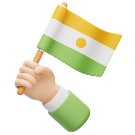 Nigerianische Flagge  3D Icon