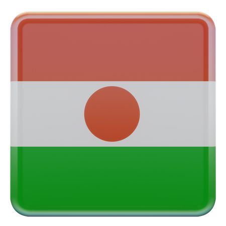 Quadratische Flagge von Niger  3D Icon