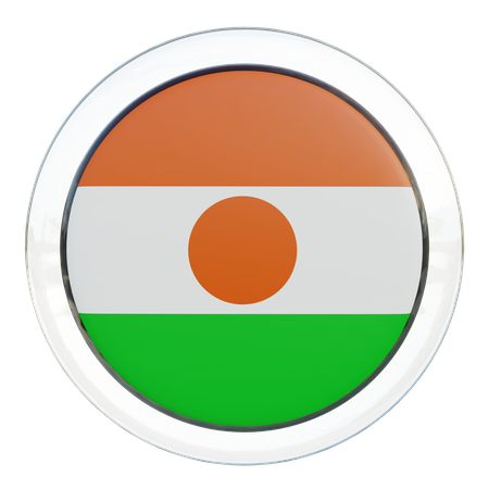 Niger Round Flag 3D Icon