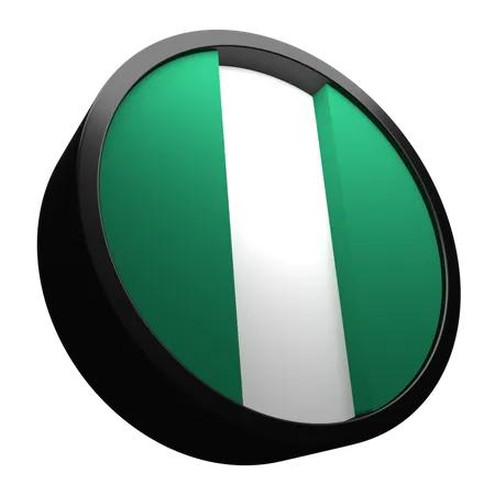 Nigeria Flag Icon With 3 D 3D Flag