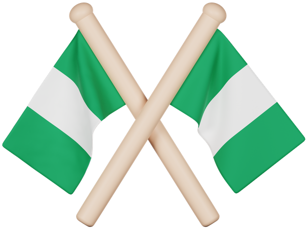Nigeria-Flagge  3D Icon