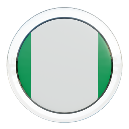 Nigeria Round Flag  3D Icon