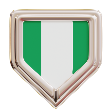 Nigerian Flag Representation  3D Icon