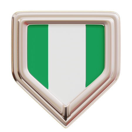 Nigerian Flag Representation  3D Icon