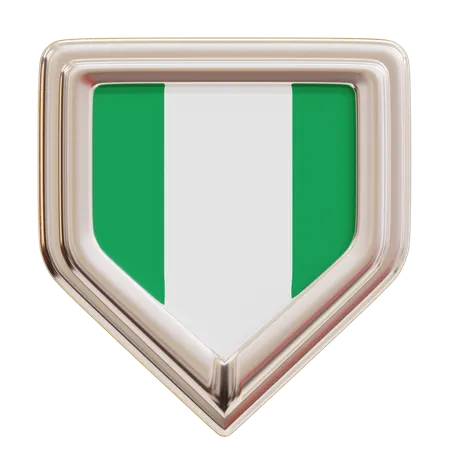 Nigerian Flag Representation  3D Icon