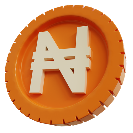 Nigerian Naira Coins  3D Icon