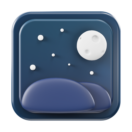 Night  3D Icon
