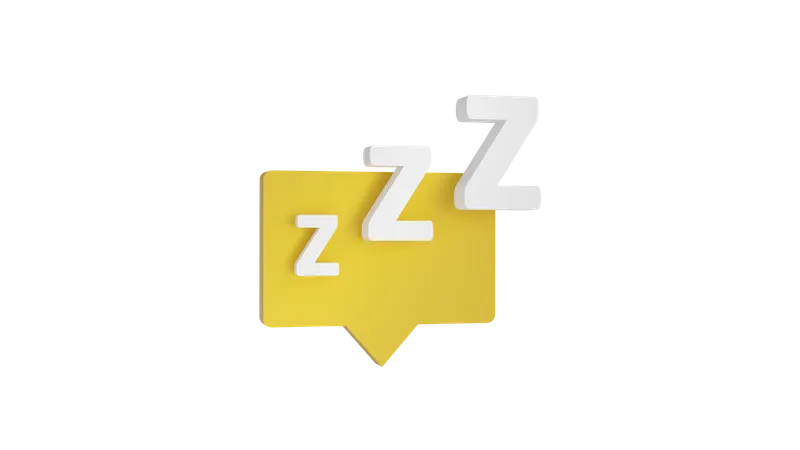 Message And Chat Sleeping And Silent 3D Icon