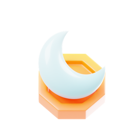 야간 모드  3D Icon