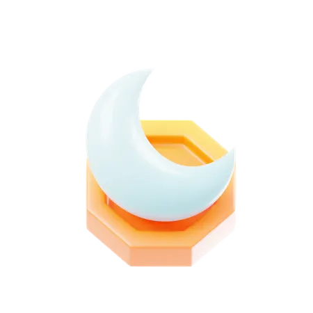 야간 모드  3D Icon
