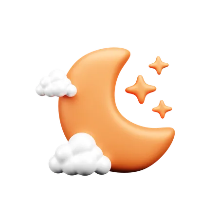 Night Moon  3D Icon