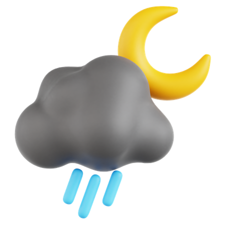 夜の雨  3D Icon