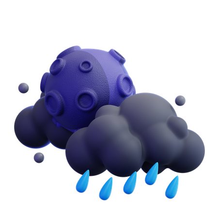 夜の雨  3D Icon