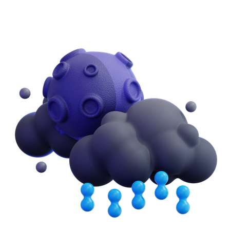 Night Rain  3D Icon