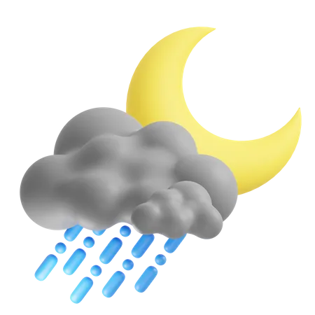 Night Rain  3D Icon