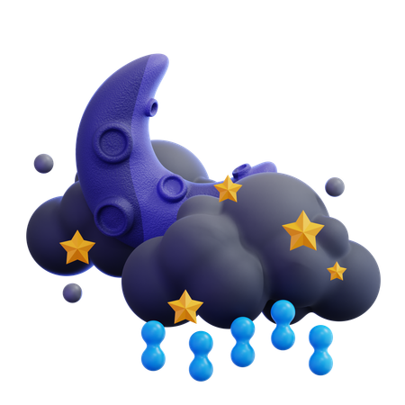 Night Rain  3D Icon