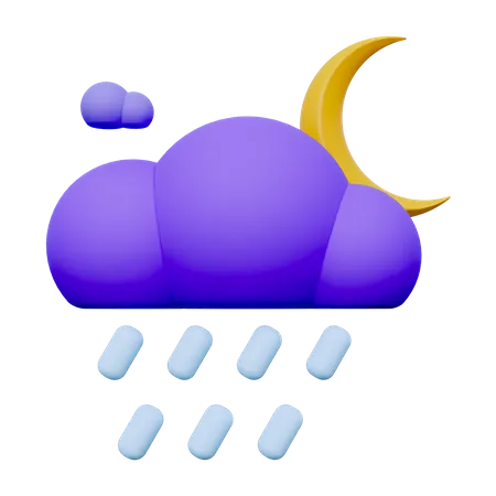 Night Rain  3D Icon