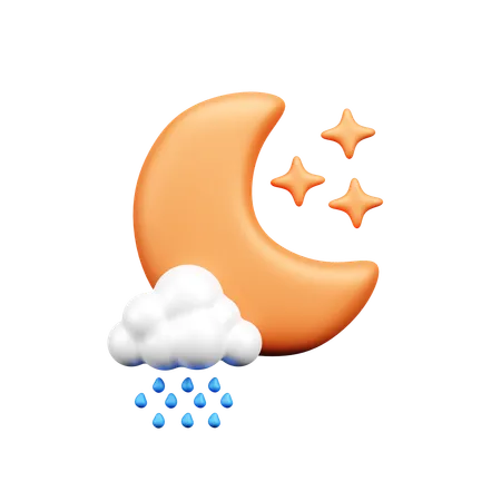 Night Rain  3D Icon