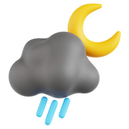 Night Rain  3D Icon