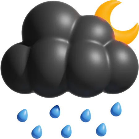 Night Rain  3D Icon