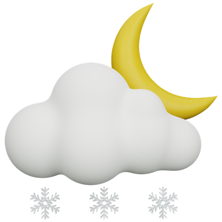 Night Snow  3D Icon