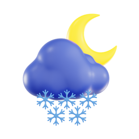 Night Snow  3D Icon