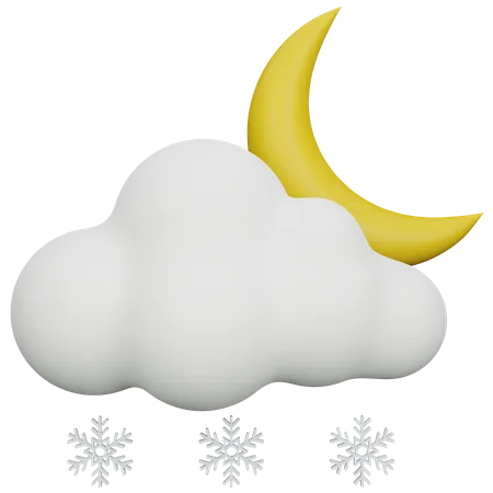 Night Snow  3D Icon