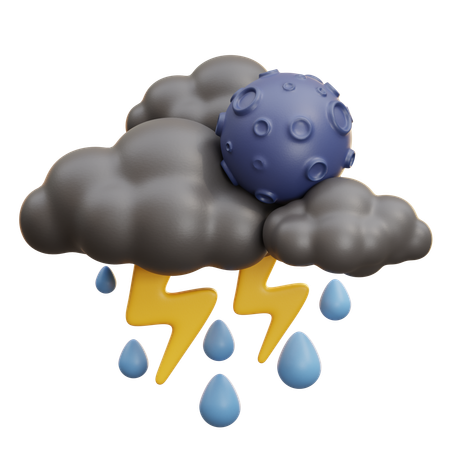 Night Storm  3D Icon