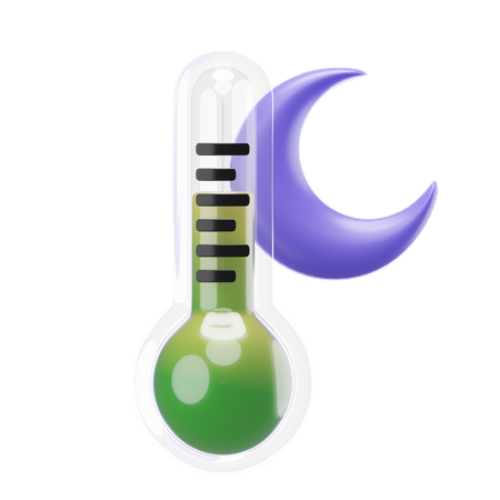 Night Temperature  3D Icon