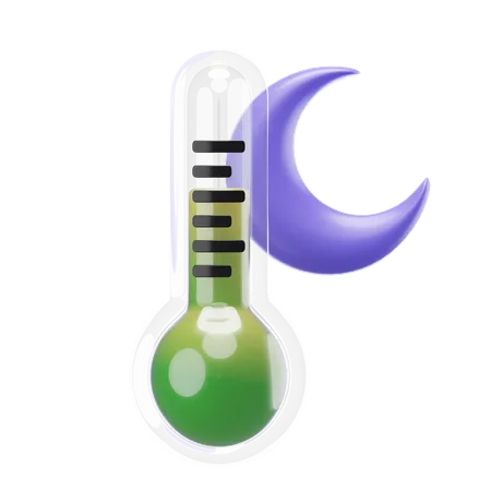 Night Temperature  3D Icon