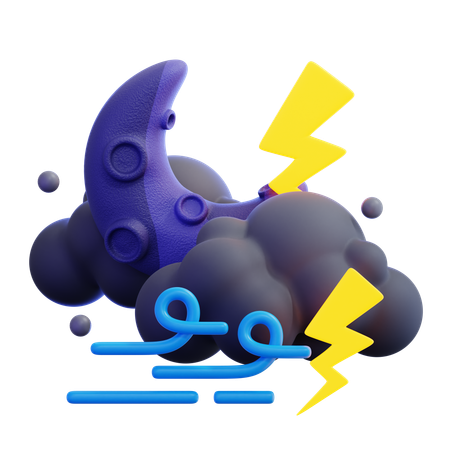 Night Thunder  3D Icon