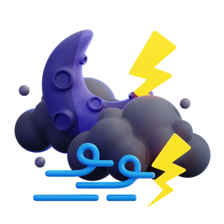 Night Thunder  3D Icon