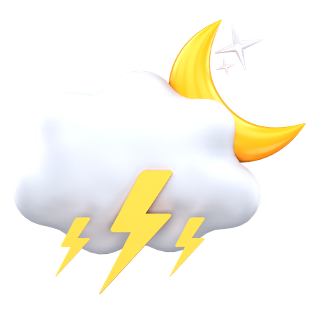 Night Thunder  3D Icon