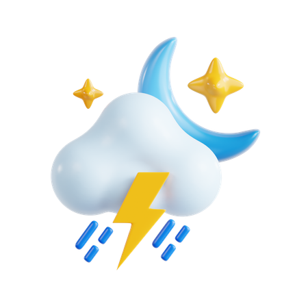 Night Thunderstorm  3D Icon