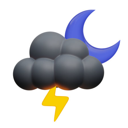 Night Thunderstorm  3D Icon