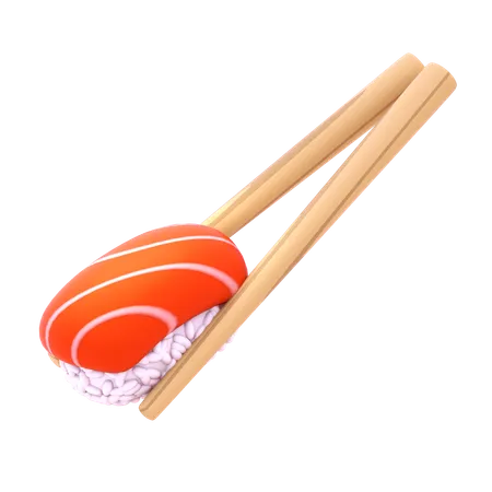 Nigiri De Salmón En Palillo  3D Icon