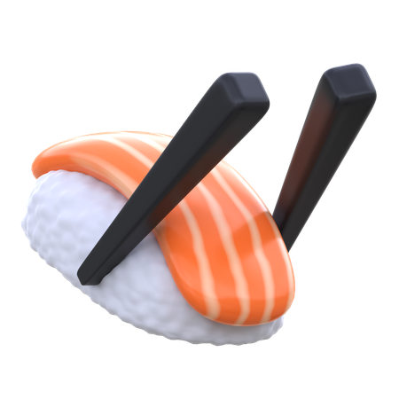 Sushi nigiri com pauzinho  3D Icon