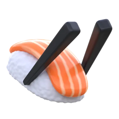 Nigiri Sushi With Chopstick  3D Icon