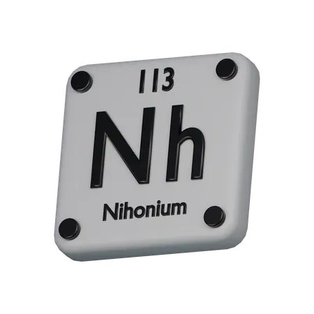 Nihonium Element 3 D Icon 3D Icon