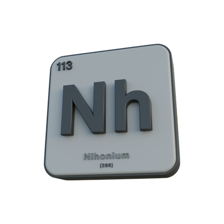 Nihonium  3D Illustration