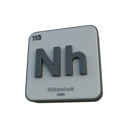 Nihonium  3D Illustration