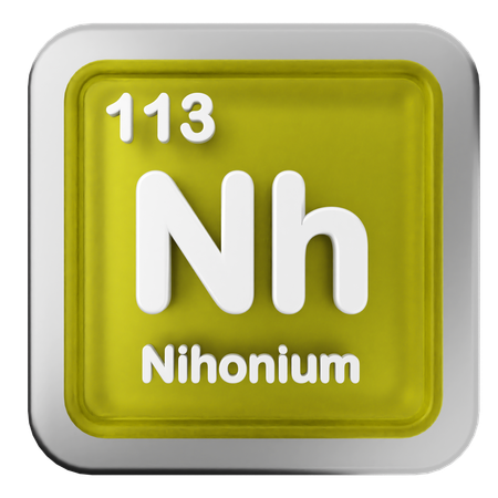 Nihonium tabela periódica  3D Icon