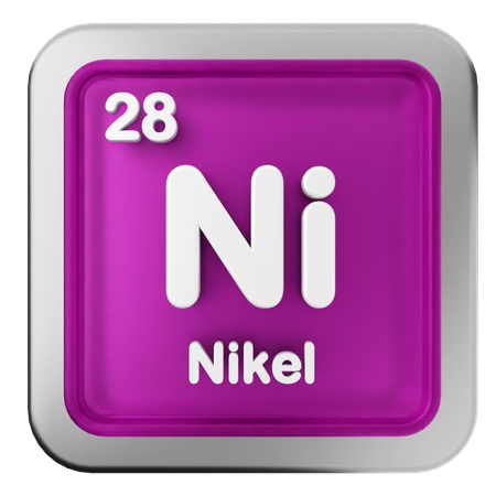 Nikel Periodic Table  3D Icon