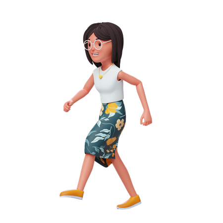 Niña corriendo  3D Icon