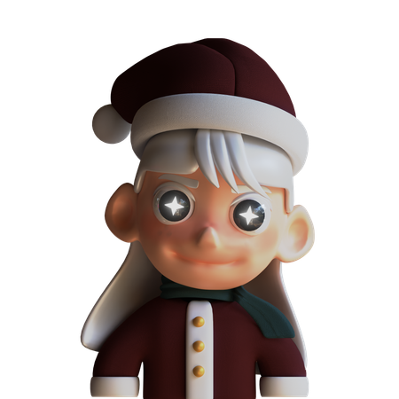 Niña de navidad  3D Icon