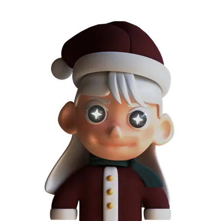 Niña de navidad  3D Icon