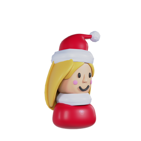 Niña de navidad  3D Icon